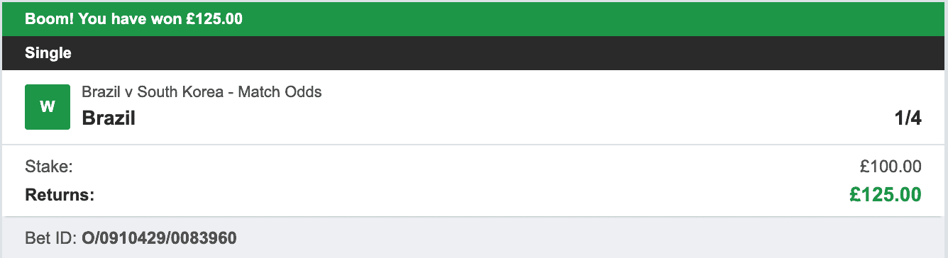 Your World Cup Tipster - Winner 2 - 2022-12-05