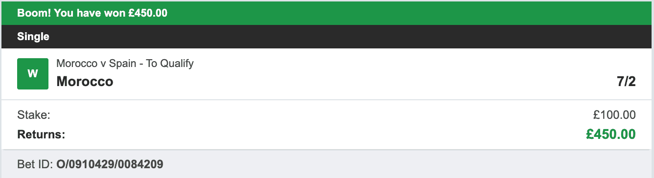 Your World Cup Tipster - Winner 1 - 2022-12-06