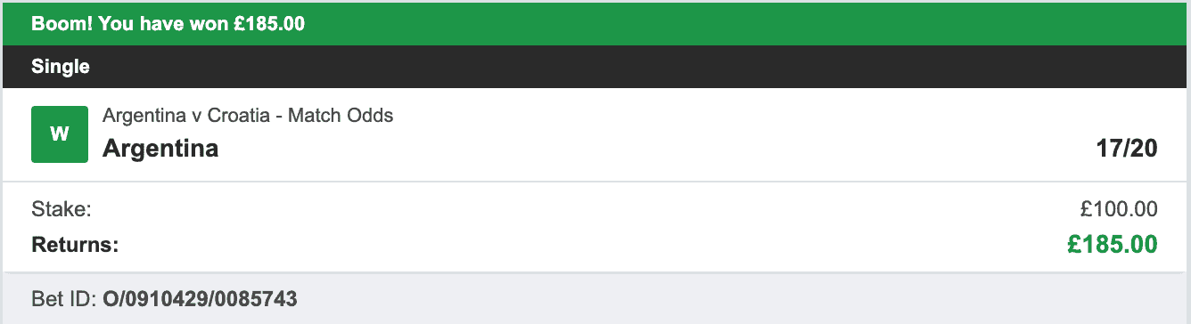 Your World Cup Tipster - Winner 1 - 2022-12-13
